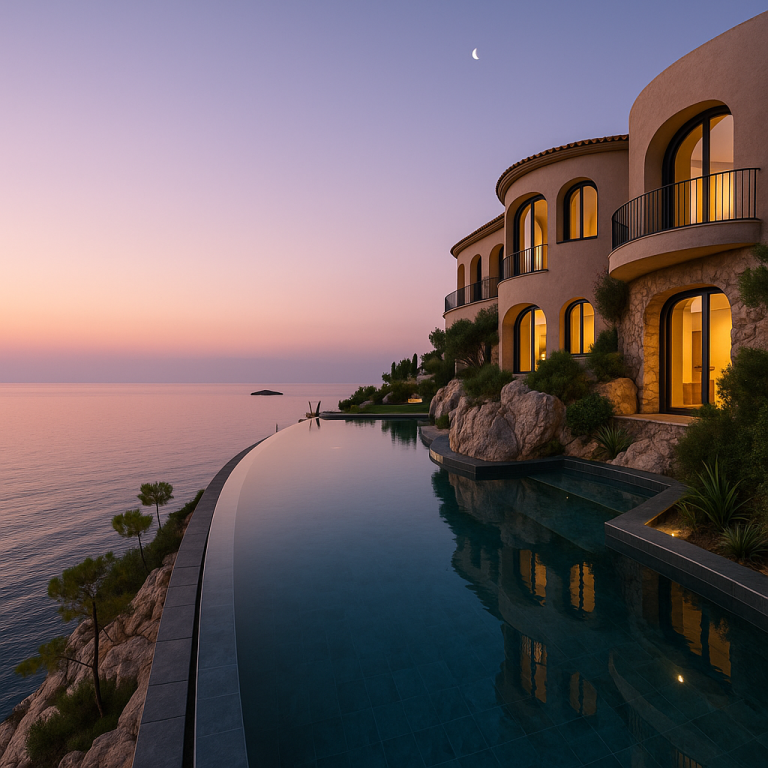Architect-designed villa in a coastal setting